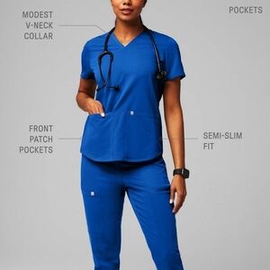 Women's Blue Scrub Set
